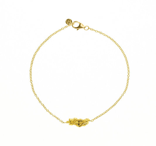 gold nugget earth bracelet Makal sustainable fine gold nugget jewellery